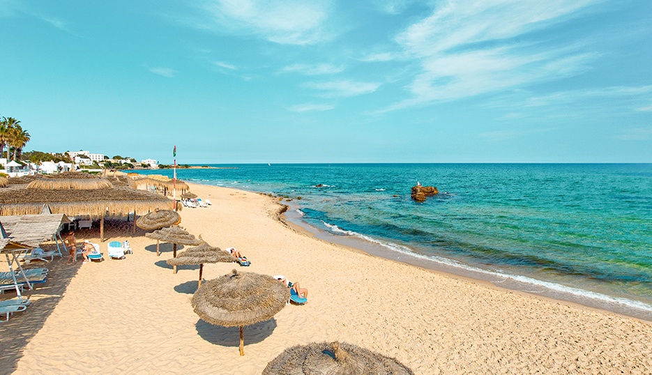 Hammamet tengerpartja, egyike Tunézia legszebb strandjainak